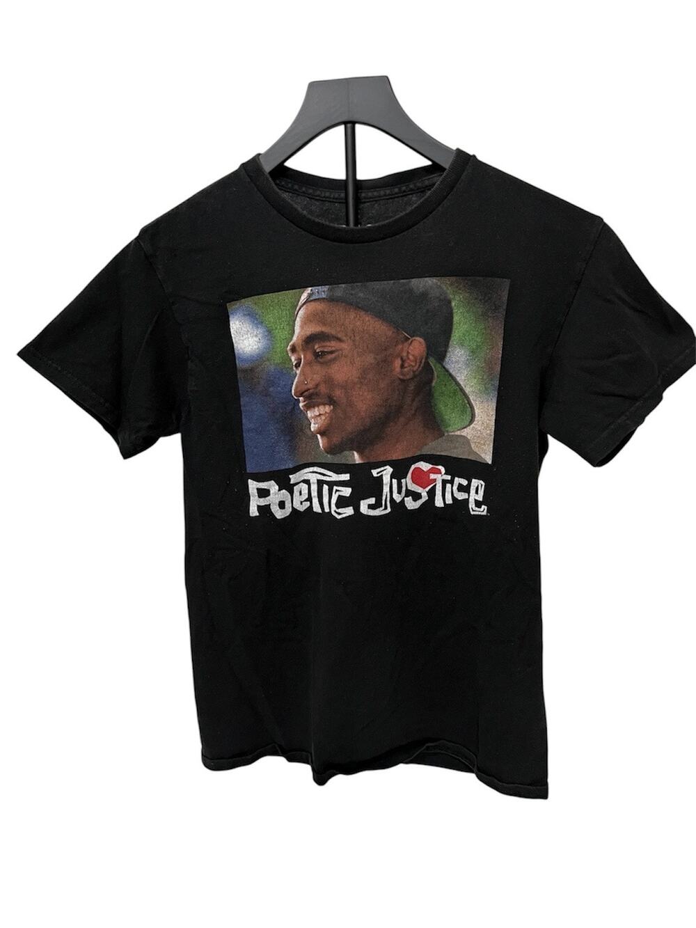 Ripple Junction Poetic Justice Graphic T-Shirt Movie Rap Tee Men’s Black Small
